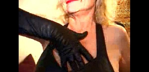  Black Leather Opera Gloves Sexy Dancer Zoe Zane